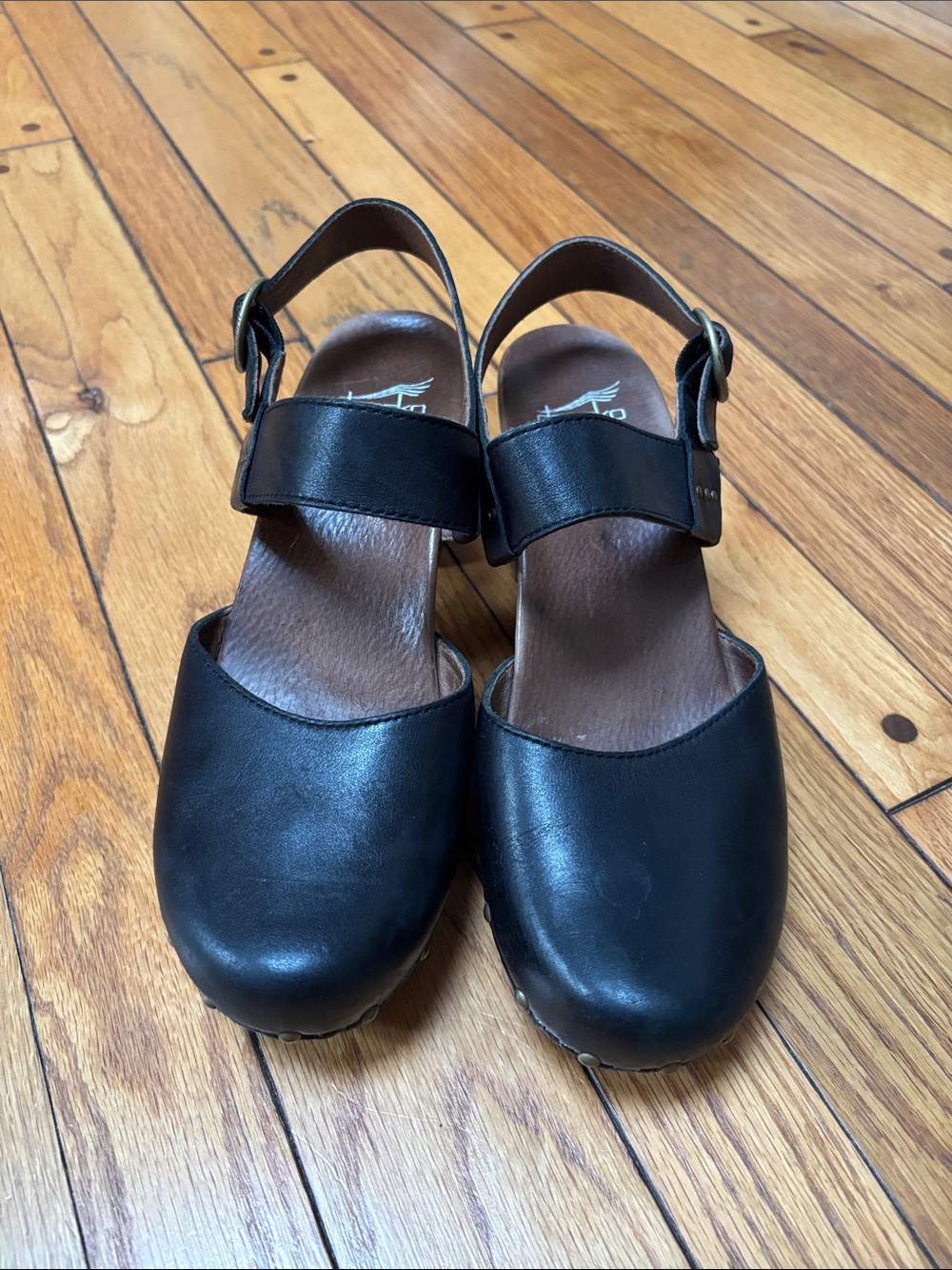 Dansko Black Mary Jane Clog Sandals